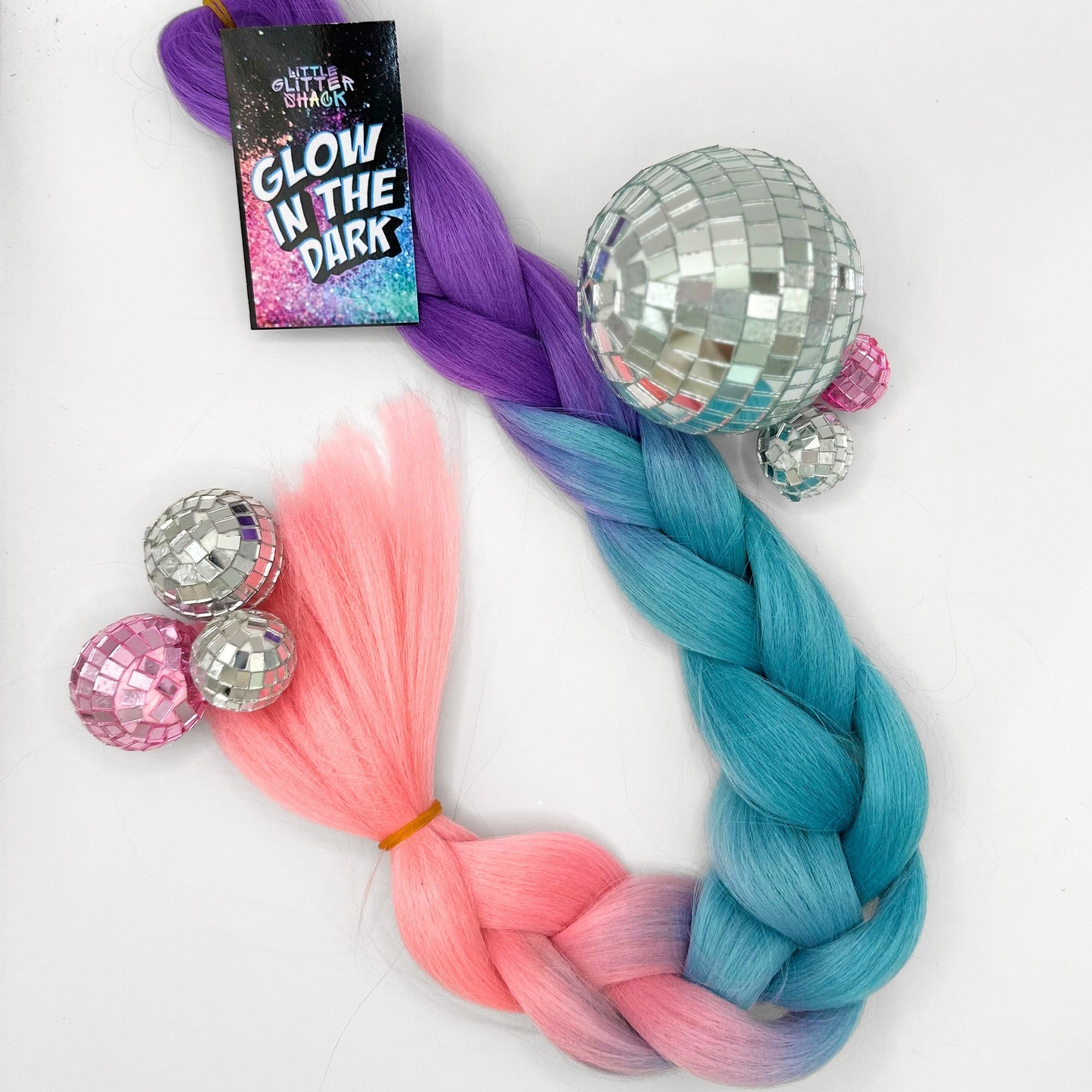 Glow in the Dark Coloured Extension Feed-In Hair – 100g