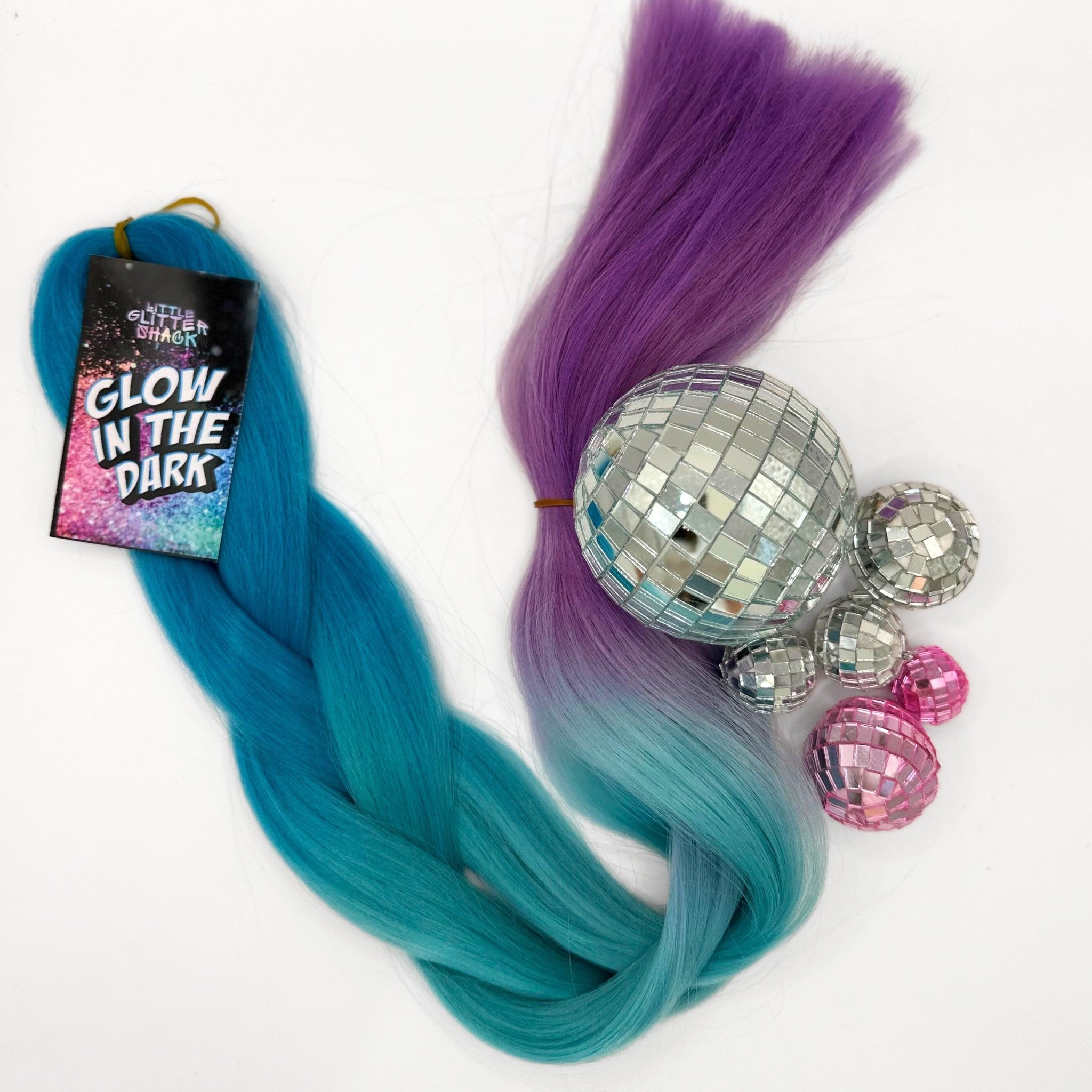 Glow in the Dark Coloured Extension Feed-In Hair – 100g