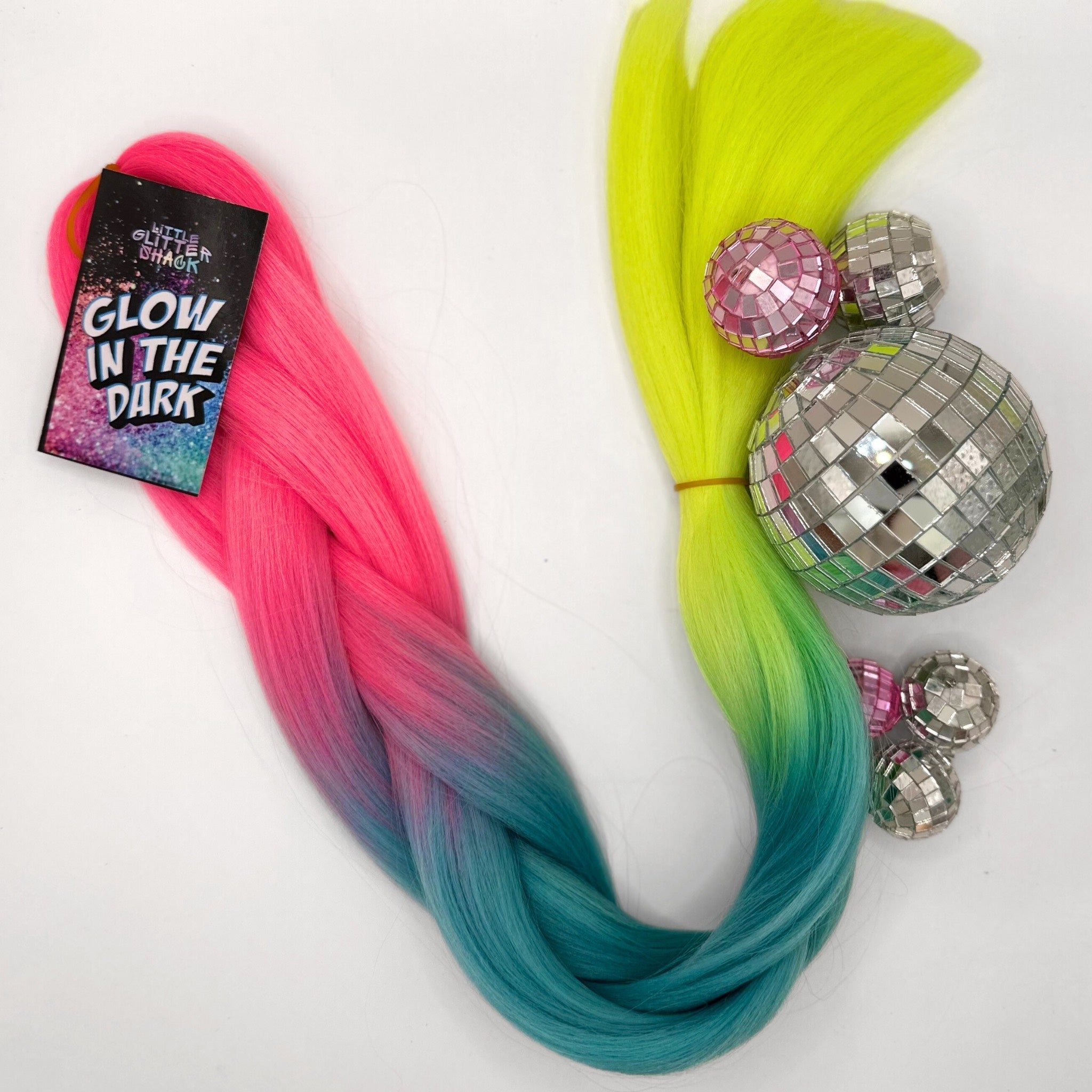 Glow in the Dark Coloured Extension Feed-In Hair – 100g